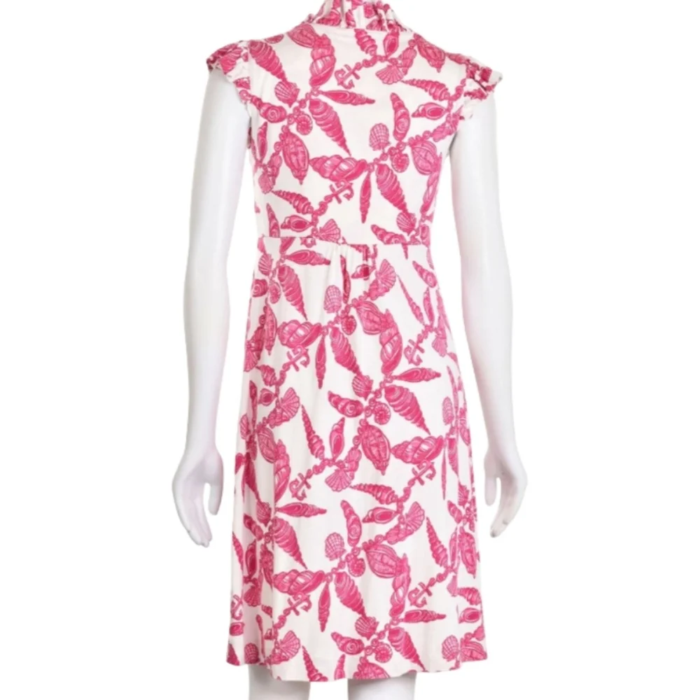 Lilly Pulitzer Clare Dress Silk Jersey Hotty Pink Fallin In Love A Little XS NWT - Picture 3 of 12